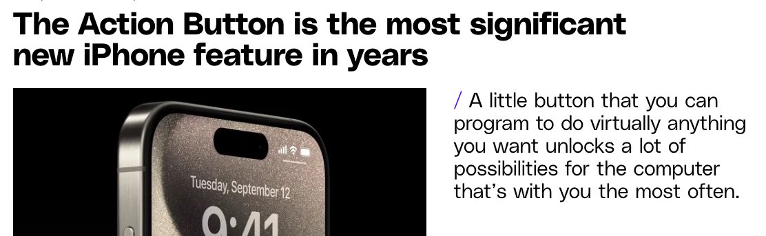 State of tech 2023; a physical button.