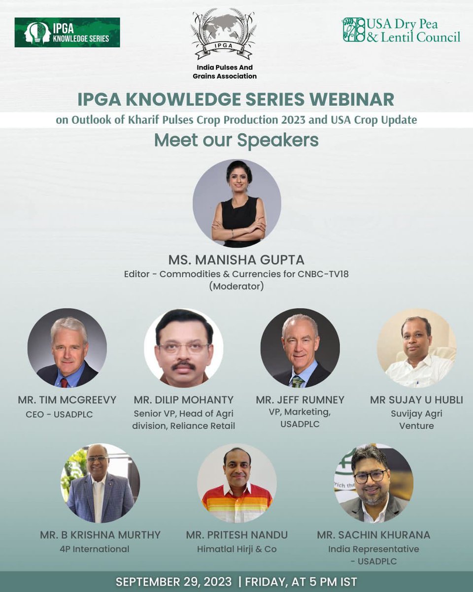 India Pulses and Grains Association hosts IPGA Knowledge Series Webinar on  Kharif Sowing Overview – ThePrint –