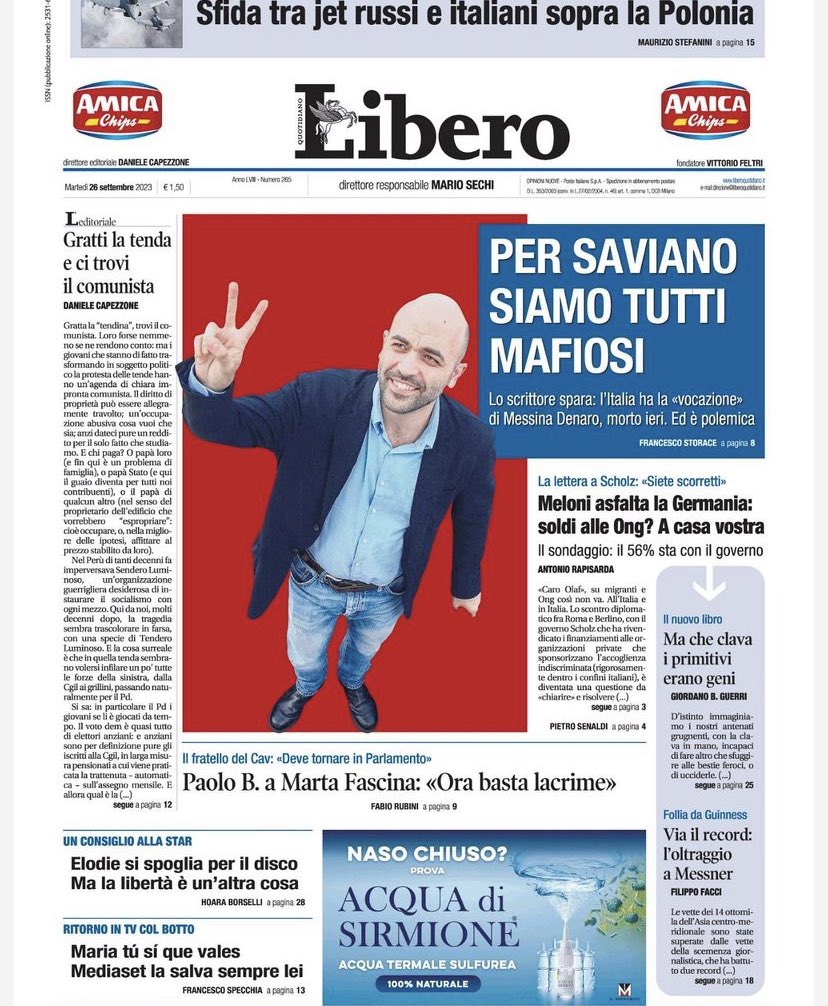 Il copione che ha pensato ad una fiction sulla camorra senza prevedere le forze dell’ordine… pensa che tutti amino il suo mondo perverso