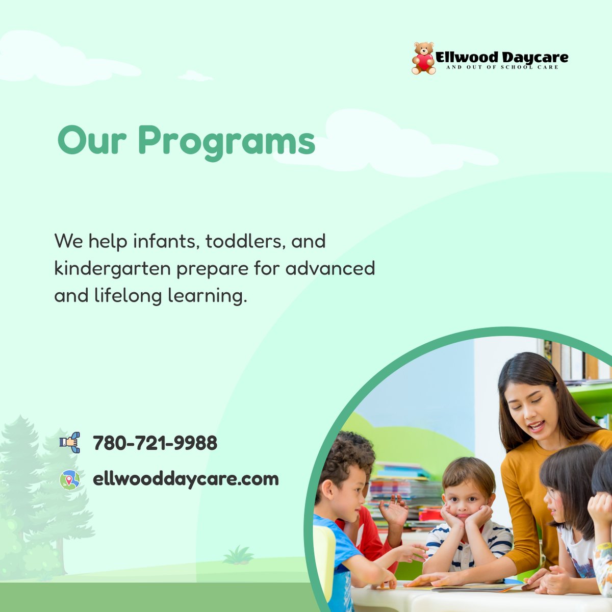 ellwooddayc's tweet image. We help infants, toddlers, and kindergarten prepare for advanced and lifelong learning. We tailor our lessons and activities according to the needs of each child. We offer safe and affordable early child care!

#OurPrograms #EarlyChildCare #EdmontonAB #Daycare