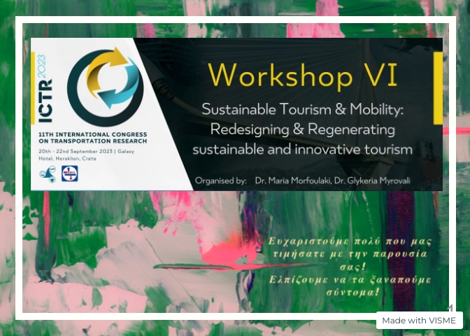 ThessTourBlock's tweet photo. New technologies, destination cards, 🚲tourism, new forms of tourism, sustainable mobility hand in hand with sustainable tourism were discussed during @ICTRGreece 2023/ Workshop '#Sustainable #Tourism &amp; #Mobility'!
https://t.co/RwjfHNPR44
🤝 a big thank you to all participants!🤝 https://t.co/rdBMYj6gdQ