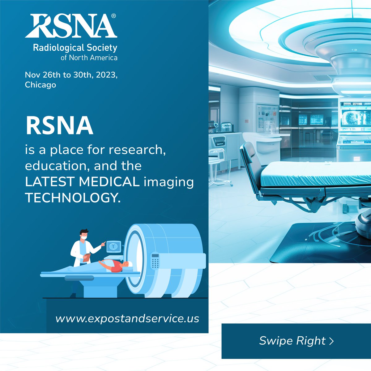 Expostand_USA's tweet image. #ExpoStandServices is a global #tradeshow #boothbuilder that serves services across the globe. So, if you are planning to exhibit at #RSNA, then undoubtedly click at shorturl.at/jrT69 and get the best exhibit experience.
#rsna #rsnaexhibition #RSNA2024 #trade