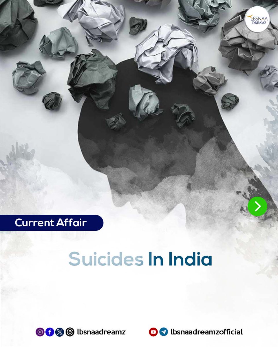 lbsnaadreamz's tweet photo. Suicides in India remain a significant and concerning public health issue. The country has witnessed a steady increase in suicide rates over the years, reflecting underlying societal and psychological challenges. https://t.co/SS5QXJYIoB