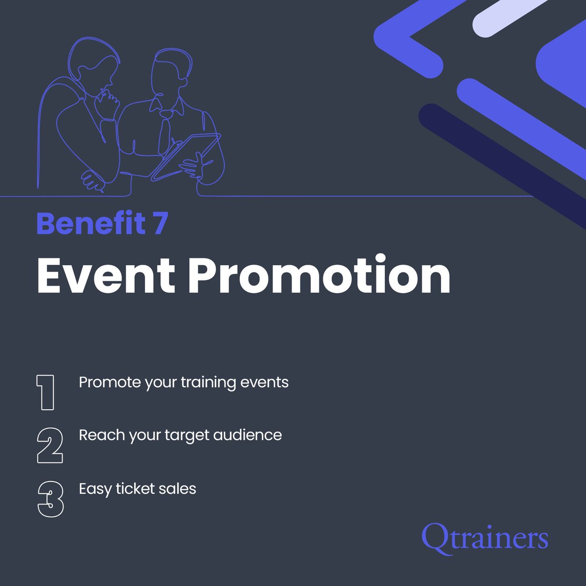 QtrainersGroup's tweet photo. Unlock the Future of Training with Qtrainers! Discover a world of benefits over traditional methods:

7. EVENT PROMOTION

Join us today to elevate your training game.

#Qtrainers #TrainingRevolution #FutureOfLearning https://t.co/mCQHkyV8vE