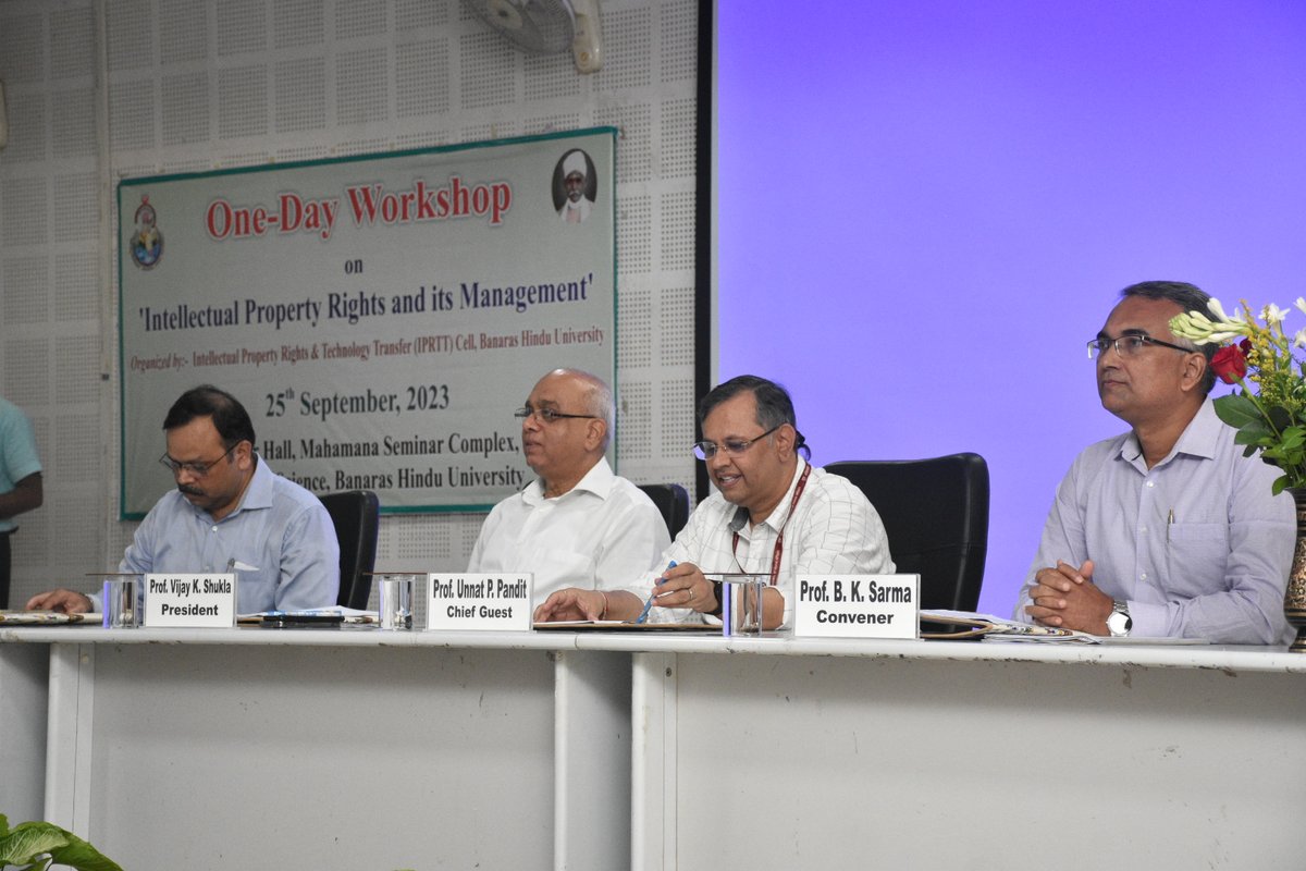 bhupro's tweet photo. IPR and TT Cell, #BHU, organized an #awareness workshop under the National #IntellectualProperty Awareness Mission 2.0. The day-long program aimed at making the participants aware about various aspects of Intellectual Property protection and promotion of #innovation.
@VCofficeBHU https://t.co/Kw97fHKdYH