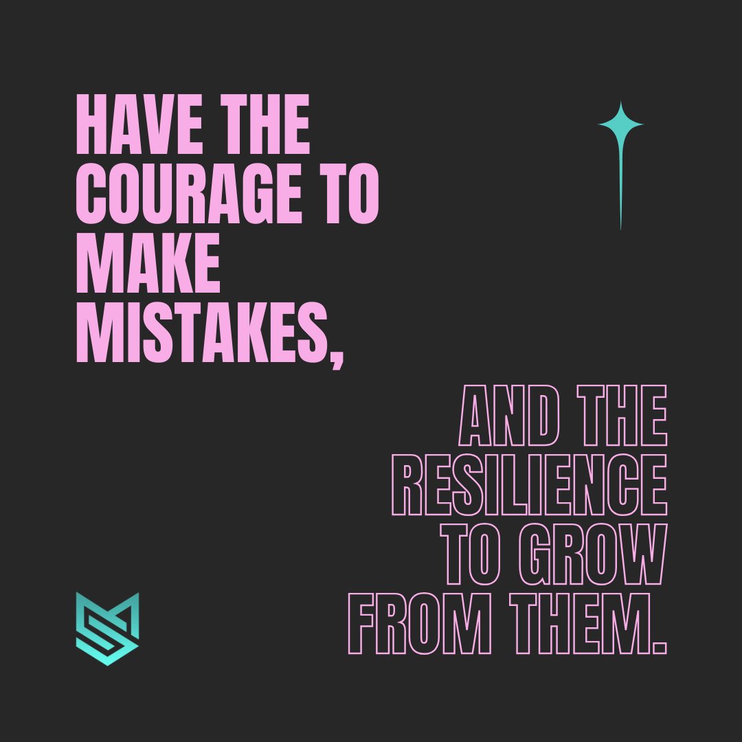 mstudioholdings's tweet photo. By having the courage to make mistakes, and the resilience to learn from them, we can become more confident, capable, and successful in all aspects of our lives. https://t.co/5myJr1cyPY