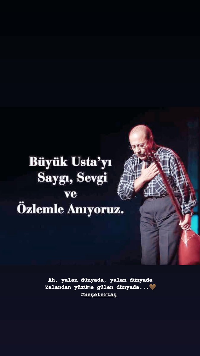 Ah, yalan dünyada, yalan dünyada
Yalandan yüzüme gülen dünyada...🖤
#NesetErtas
#BozkırınTezenesi