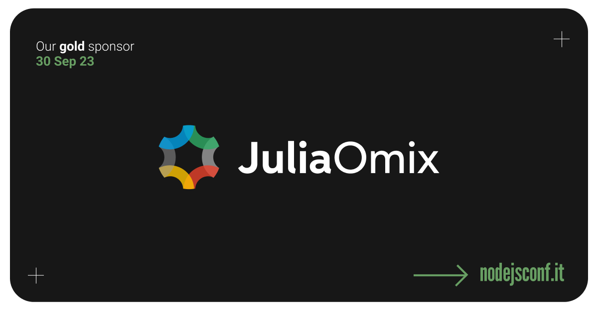 Special thanks to JuliaOmix for their fantastic support as a sponsor of #NodeJsConf 2023! With your help, we're crafting a Node.js-filled day of learning and growth, where we aim to become better developers together.  Thank you for being part of our Node.js journey! #sponsorship