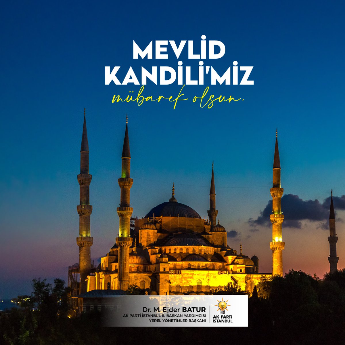 Mübarek Mevlid Kandili'nin Ülkemize, İslâm Alemine ve tüm insanlığa sağlık, huzur, hayırlar getirmesini diliyorum. 

 #MevlidKandili 'miz mübarek olsun.