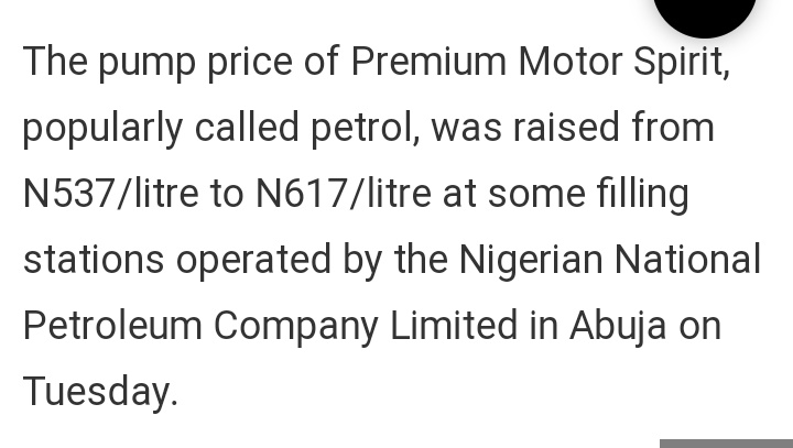 I’m part of the generation that witnessed petroleum go from 100 naira to 617 naira. Damn 😭💔