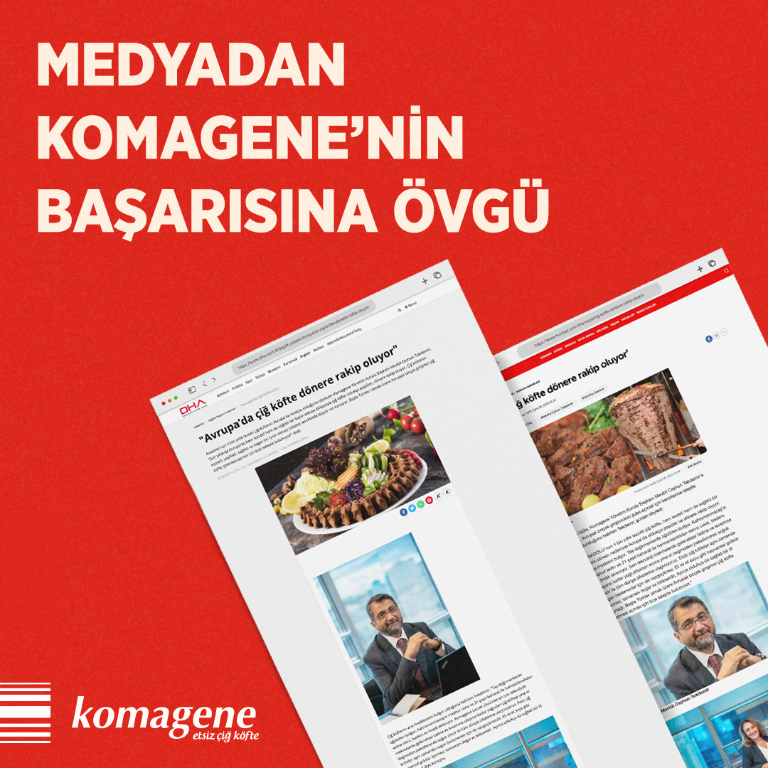 Medyadan Komagene’nin başarısına övgü! Türkiye’nin en büyük haber ajanslarından DHA, Komagene’nin Avrupa’daki başarısını haberleştirdi. "Avrupa’da çiğ köfte dönere rakip oluyor" başlıklı haberde Komagene’nin Türkiye’nin 1 numaralı fast food markası olduğu vurgulandı. #komagene
