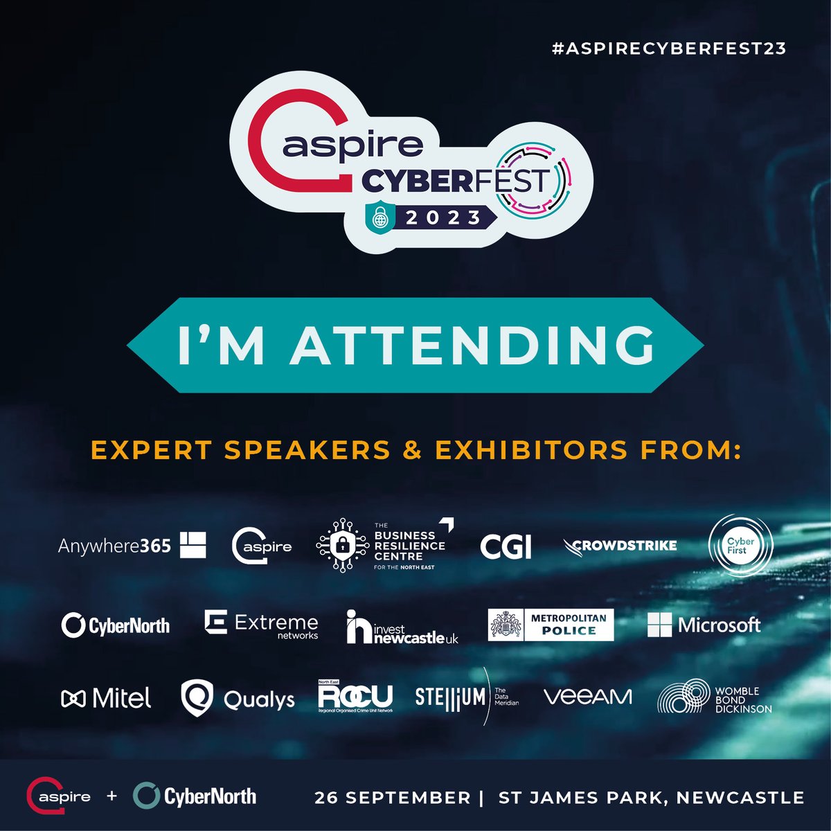 Wanwise's tweet image. Looking forward to a great CyberNorth ( @north_biz ) / Aspire Technology Solutions #AspireCyberFest23 #Conference today, with an exciting talks agenda, and networking with my cyber security professional contacts, current and future!