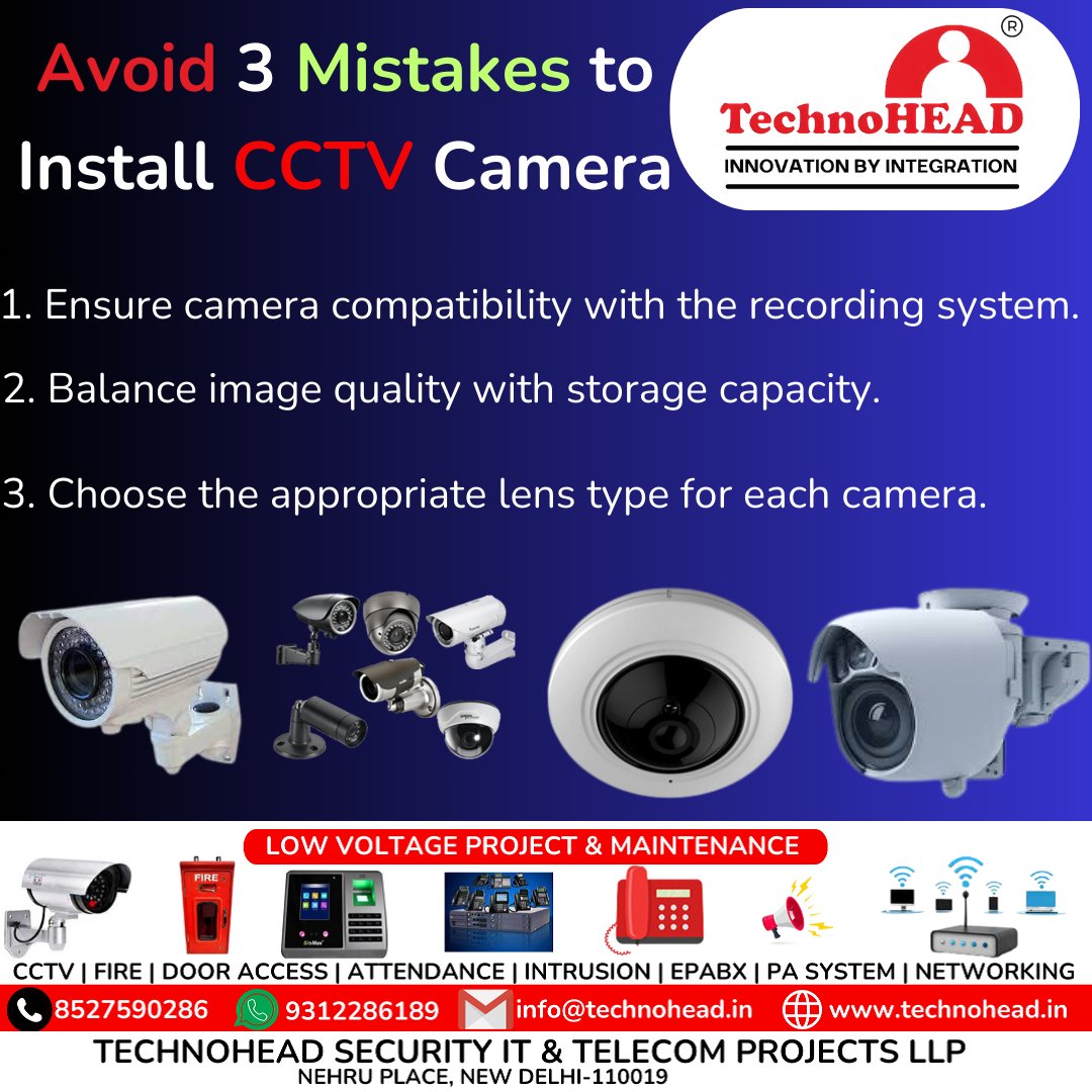 technoheadcctv's tweet photo. Avoid 3 Mistakes to Install CCTV Camera:-
Further Any Enquiry:
Call Now: 8527590286
WhatsApp No.: 9312286189
Mail Us: info@technohead.in
website: https://t.co/1YPL5ydTrY
#cctv #cctvinstaller #CCTVFootage #Cctvservice #Cctvinstallation #CCTVCamera #CCTVSecurity https://t.co/iRQQkNohup