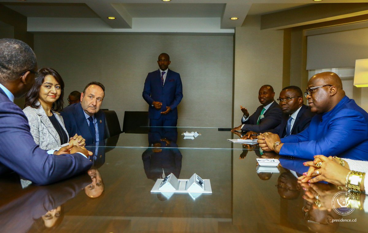 Eddy_Kioni's tweet photo. 1/2 Proud to have met  #DRC President  F. Tshisekedi and Chair of  Delphos International, R. Rahmani, last week in NYC.  @buenassa  commissioned Delphos to raise 350 millions USD for a copper &amp; Cobalt refinery in the Lualaba. Toll processing for industrial mines is the key target https://t.co/fXJIAuhRIm