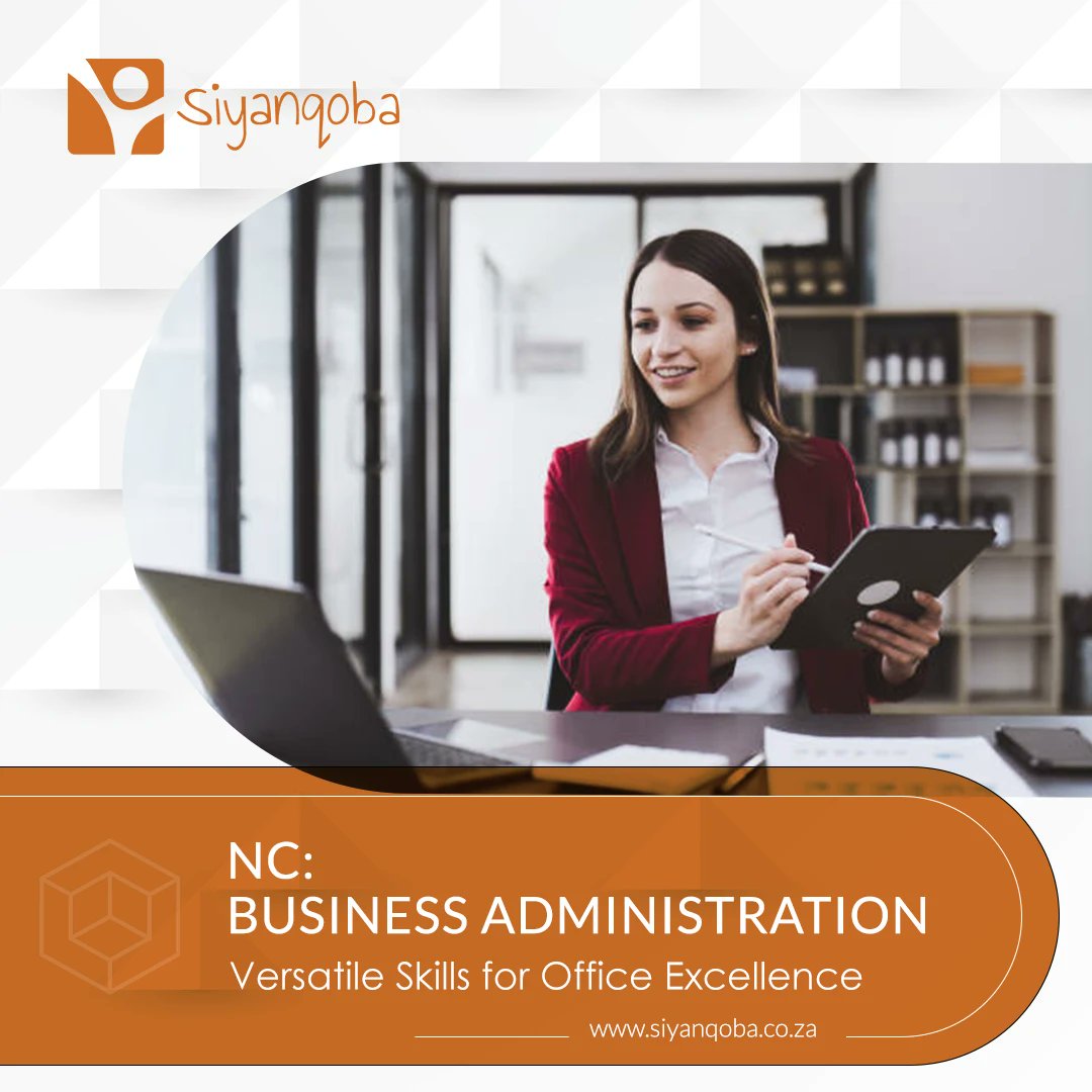 Siyanqoba_ZA's tweet photo. Grow into a well-rounded #administrator! Gain versatile skills in #NumericLiteracy, #InformationHandling and #ICT. BOOK NOW, #qualification starts 24 October 2023: https://t.co/iMGm8vHlqa https://t.co/oAsYvseDHO
