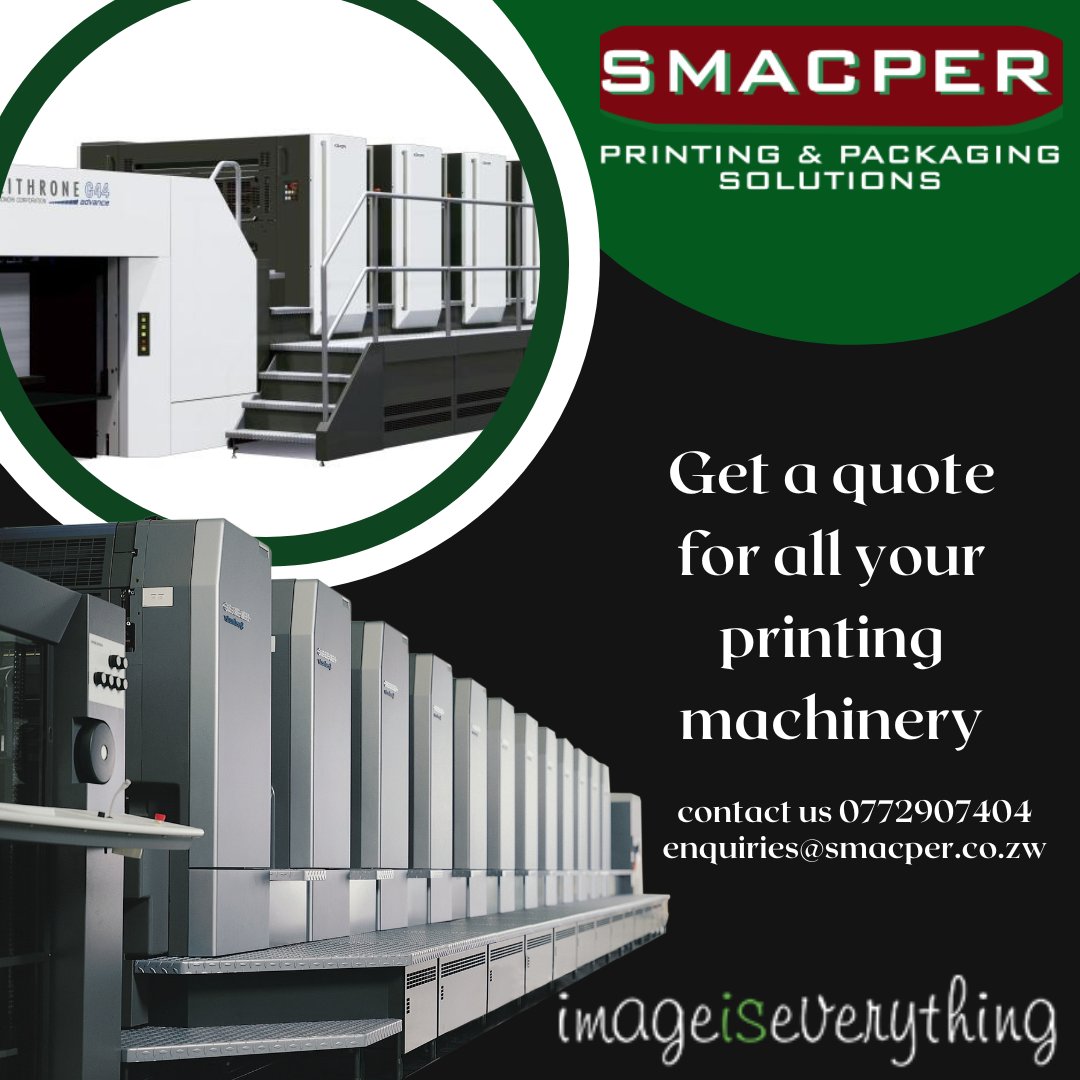 SmacperIT's tweet image. Get all your printing machinery #printing #smacper #imageiseverything