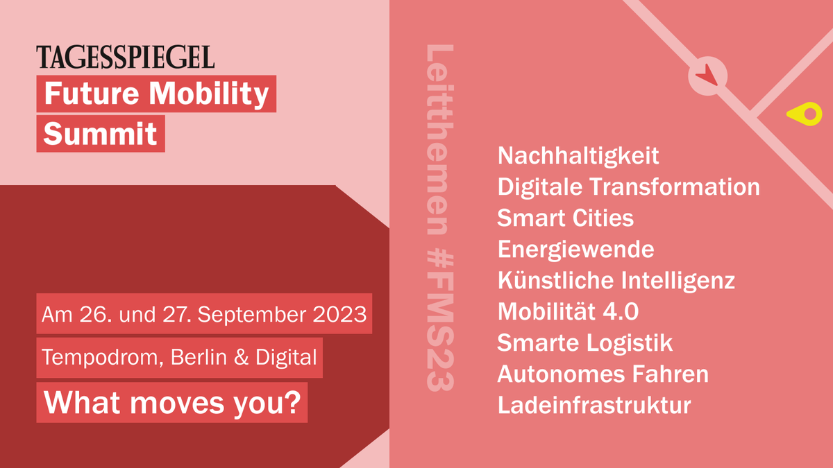 Live_TSP's tweet photo. Gleich beginnt der erste Tag des #FutureMobilitySummit | Dialogforum für die gemeinsame Zukunft von #Mobilität und #Nachhaltigkeit in #Berlin.

Bleiben Sie auf dem Laufenden und diskutieren Sie mit hier auf unserem Kanal.

#FMS23 #whatmovesyou #whatmovesyou https://t.co/oYuqMh393T