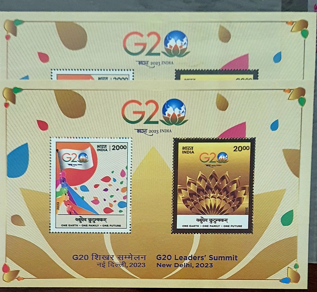 VinodTaparia1's tweet photo. 26-07-2023: G20 Leader’s Summit New Delhi 2023 India Postage Stamp Souvenir Sheet !
#In_Collection https://t.co/NBOt5d4p7Z