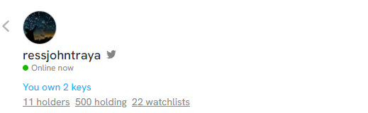 Attention, I have doubled my portfolio, now I am a holder of 500 keys! Haven't you bought mine yet? I think it's still too cheap, because I just started my game