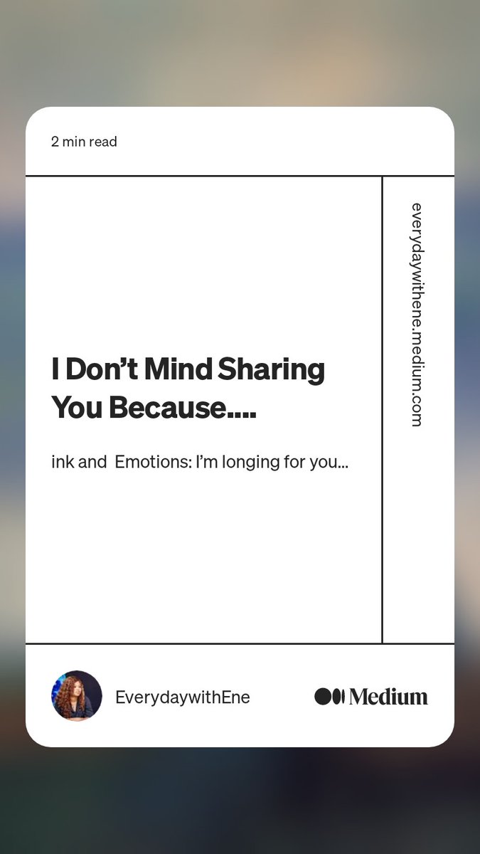 Read this story from EverydaywithEne on Medium: everydaywithene.medium.com/i-dont-mind-sh…