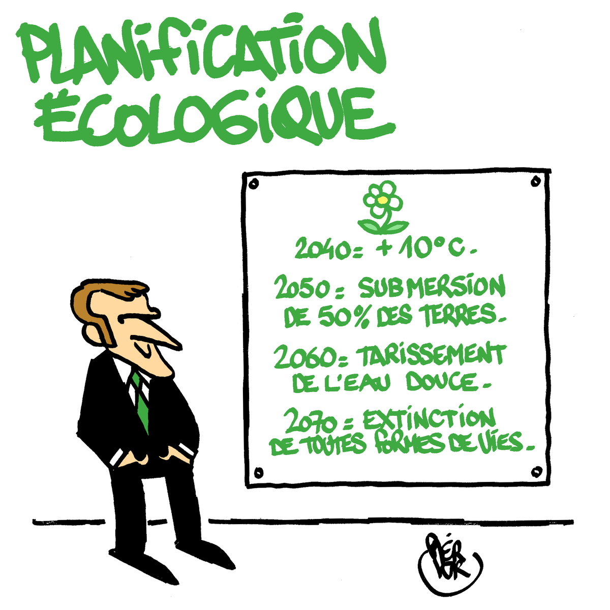 #PlanificationEcologique #Macron #ecologie #rechauffementclimatique #DessinDePresse