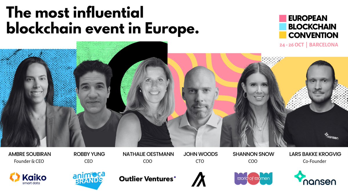 NFTCryptoChicks's tweet photo. 🎉Crypto Chick Partnership with European Blockchain Convention, @EBlockchainCon🎉

In our first Female Founders Space last week we had the fortune to talk with @szutung_chen who is Content & Growth Manager for the European Blockchain Convention. A great outcome of this talk was an extended networking opportunity. An opportunity that have lead to this partnership.

The partnership involves that Crypto Chicks can be represented on site during the event and also that the Crypto Chicks community are eligible for 20% off ticket prices to the event. Use the exclusive promo code CCARMY to claim your discount here:
https://t.co/BjL5m3NynS

About the event: 
European Blockchain Convention is set to be Europe’s largest blockchain event in 2H 2023. Ready to welcome 5,000 attendees, EBC9 is scheduled for October 25-26, 2023 in the vibrant city of Barcelona, ahead of the highly anticipated El Clasico clash between FC Barcelona and Real Madrid over the weekend!

A roster of 300 founders, CEOs, and industry experts are scheduled to give talks at the event, including @AlgoFoundation, @FCBarcelona, @AXAIM @GalaxyDigital, @nansen_ai, @FireblocksHQ, @EU_Commission, @BNPParibas, @VW among others.