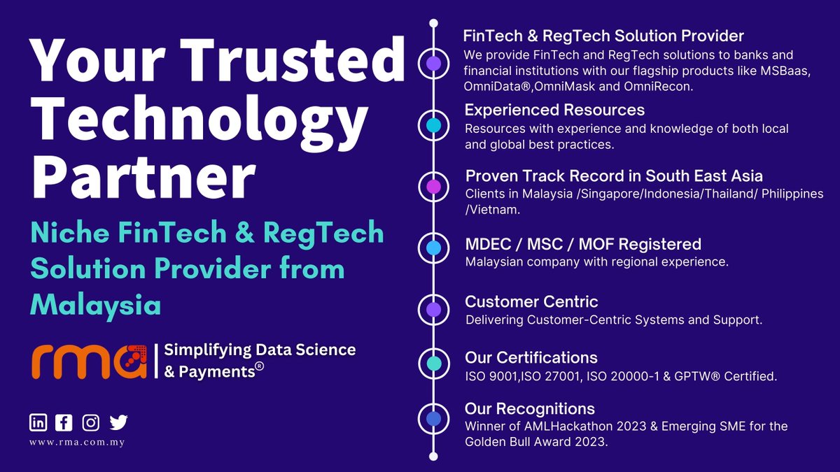 Niche FinTech & RegTech Solution Provider from Malaysia

Your Trusted Technology Partner