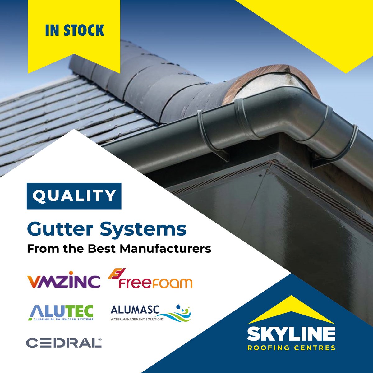 You can trust Skyline to provide reliable & professional gutter solutions for your project. Choose from sleek and stylish designs, to heavy-duty options for commercial and industrial buildings.

#gutters #rainwatersystems #roofingsupplies #skylineroofing #loftconversion #builder