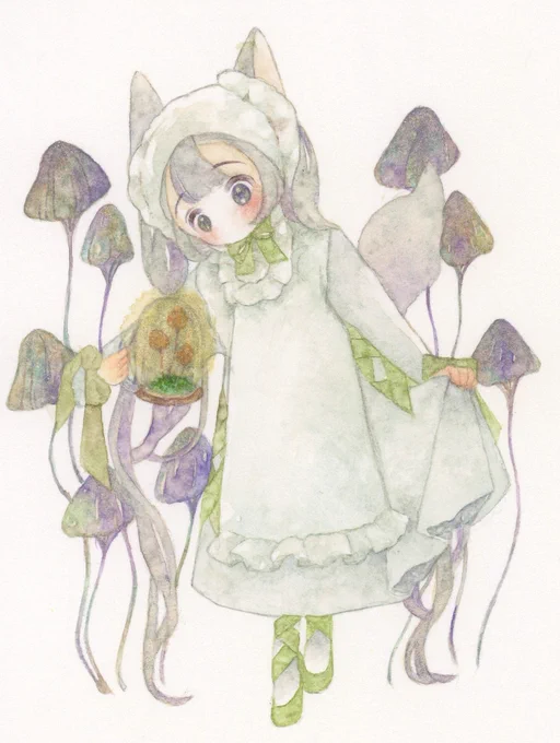#芸術の秋ということで作品あげてるアカウントフォローしませんか透明水彩でイラストを頑張っています(ง •̀_•́)งフォローしていただけると励みになりますご縁がありますように 
