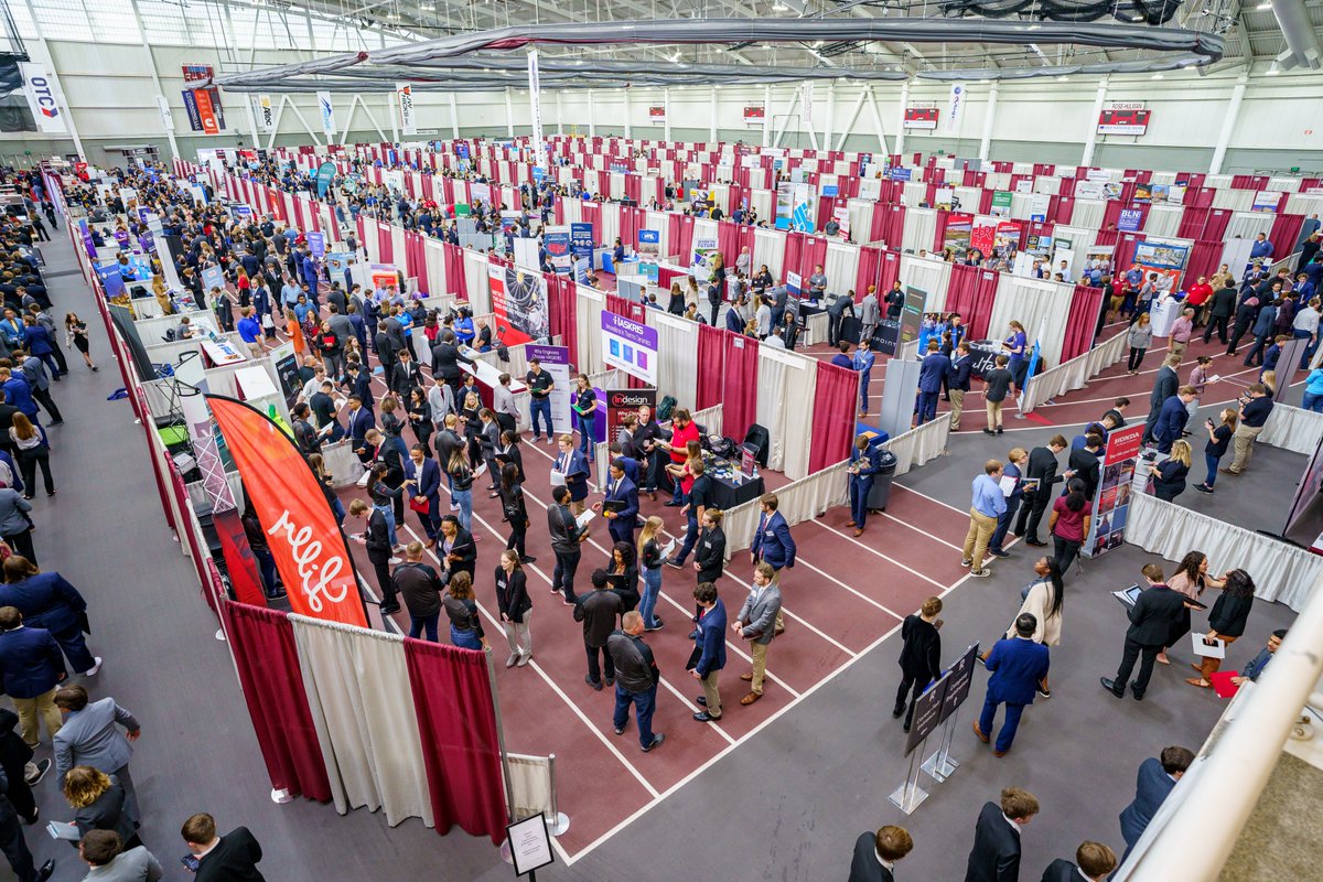 Tomorrow's Fall Career Fair will once again have our fieldhouse filled with nearly 270 visiting companies from across the U.S. &amp; students seeking full-time, internship &amp; co-op opportunities. Students are in high demand because of their strong career preparation. #rosehulman