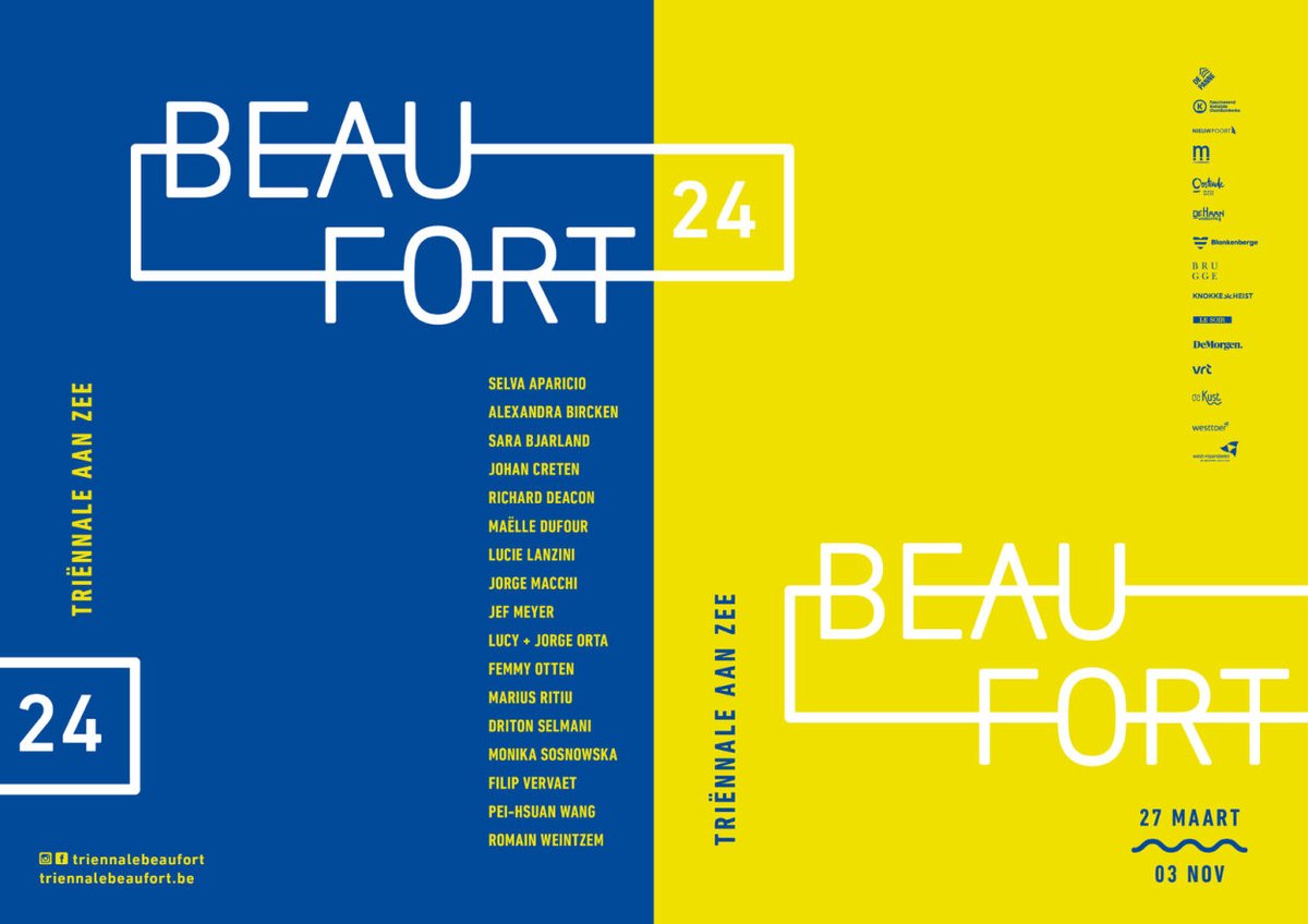 Beaufort24 onthult alle deelnemende kunstenaars voor de achtste editie. 18 kunstenaars zullen unieke werken tonen, verspreid over 9 kustgemeenten met als thema 'Fabric of Life'. De triënnale aan zee start op 27.03.24  
#triennalebeaufort #beaufort24