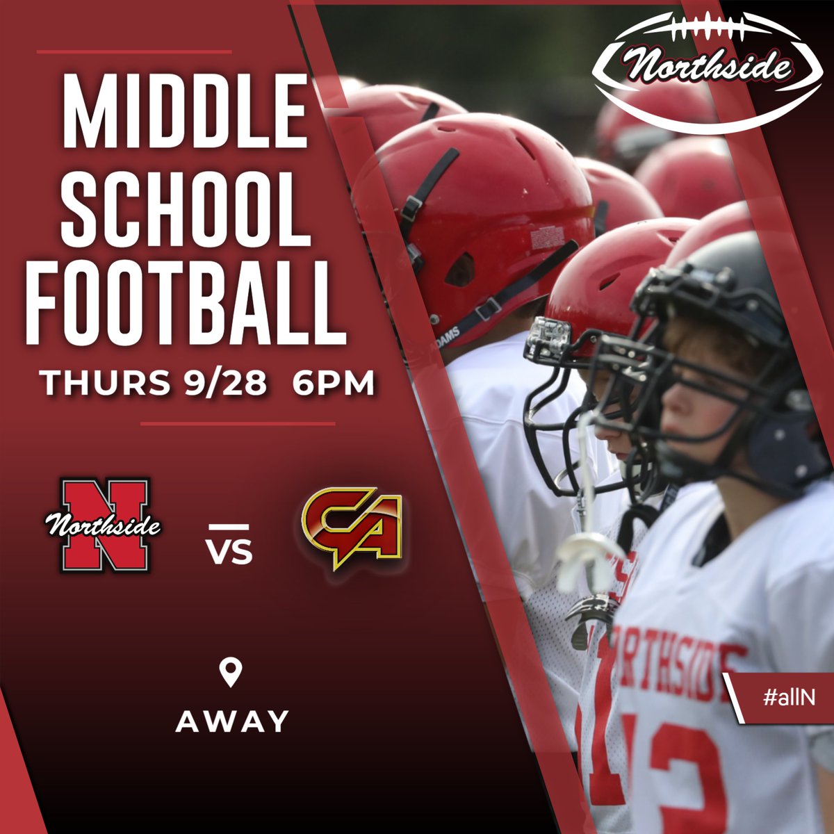This Thursday the Middle School boys take on Carolina Academy in Lake City at 6pm. #allN