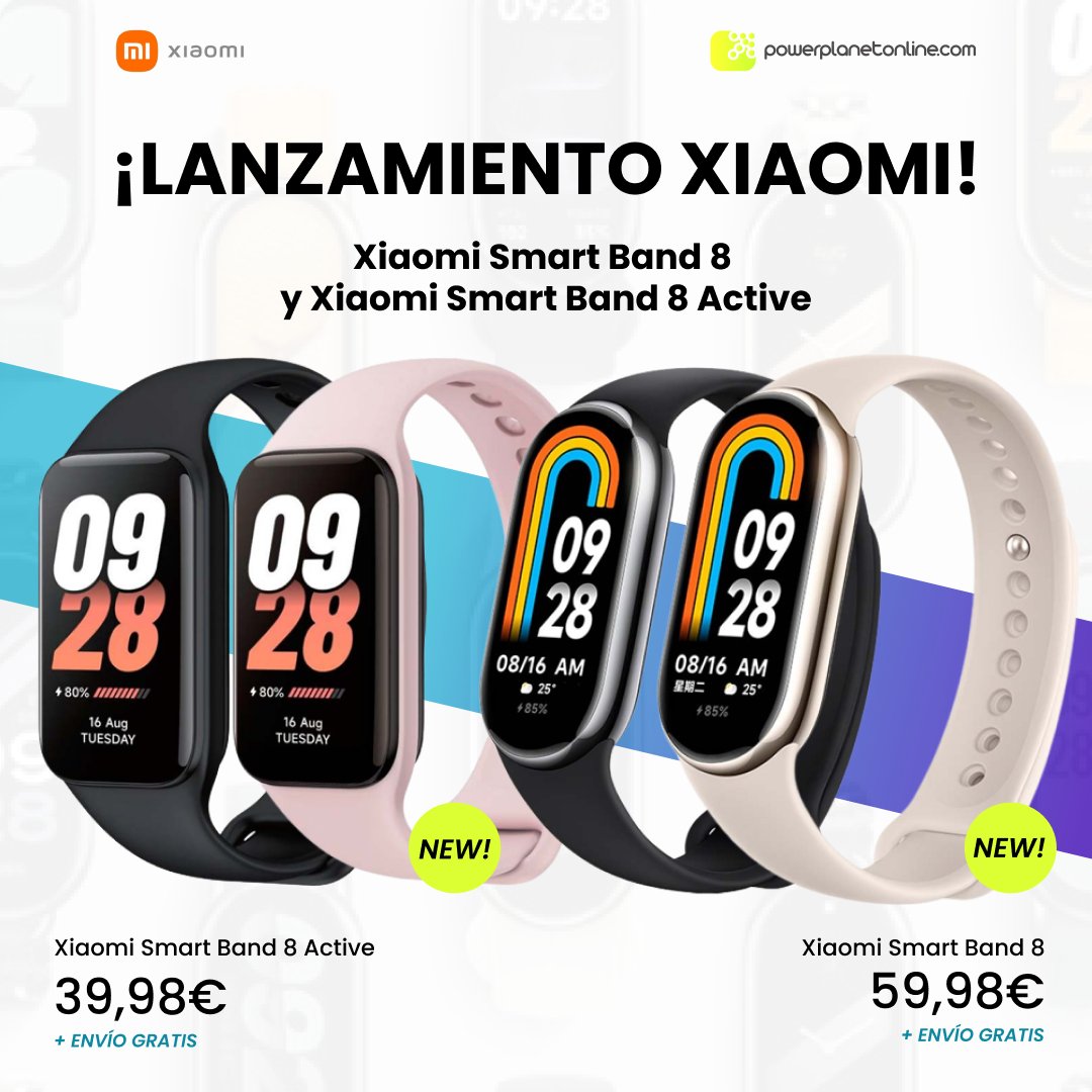 PowerPlanet_es's tweet image. Alerrrrta LANZAMIENTO 🚀 (No es espacial, pero casi) 

Ya tenemos por aquí las nuevas XIAOMI SMART BAND 8 y XIAOMI SMART BAND 8 ACTIVE 💣💥 ¡Boom! Ahí lo dejo... 

#xiaomi #smartband #xiaomismartband8 #smartbandactive