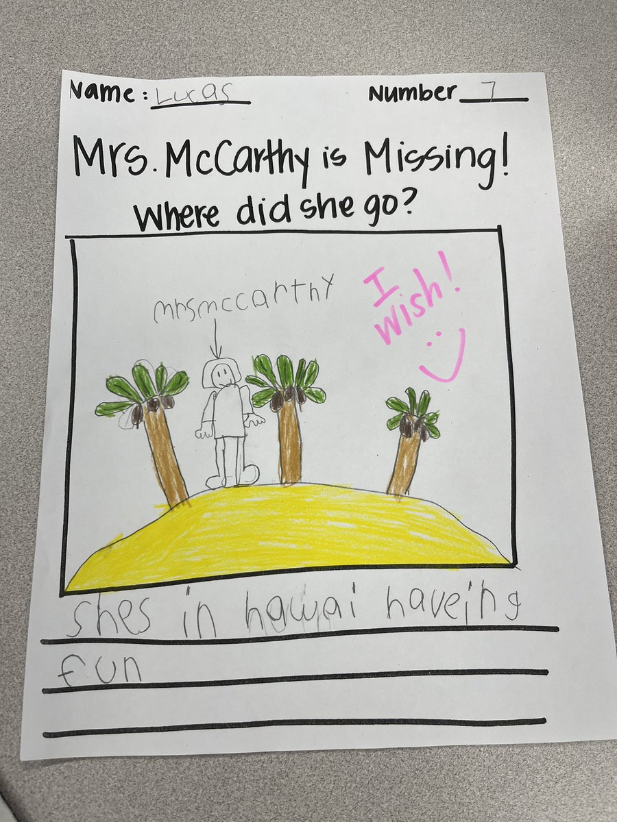 Favorite “first substitute of the year” activity. Loving the creativity!!! (I was visiting family!)