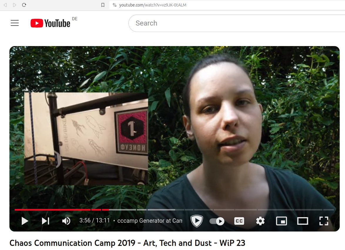 cargoshuttle (@cargoshuttle) on Twitter photo Just spotted the cargoshuttle in a video by <a href="/Bleeptrack/">bleeptrack</a> about #cccamp2019
youtube.com/watch?v=vz9JK-โฆ Just spotted the cargoshuttle in a video by <a href="/Bleeptrack/">bleeptrack</a> about #cccamp2019
youtube.com/watch?v=vz9JK-โฆ
