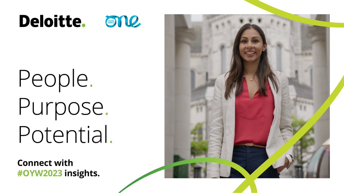 Deloitte's tweet photo. At Deloitte, we’re committed to helping solve some of the world’s toughest challenges—from quality #education to #climatechange. As we head to #OYW2023, read how our young leaders are building #BetterFutures 🍃🌍💻 https://t.co/g6SpjzuAkv
.
.
#RoadToOYW https://t.co/TY5mNiRcfd