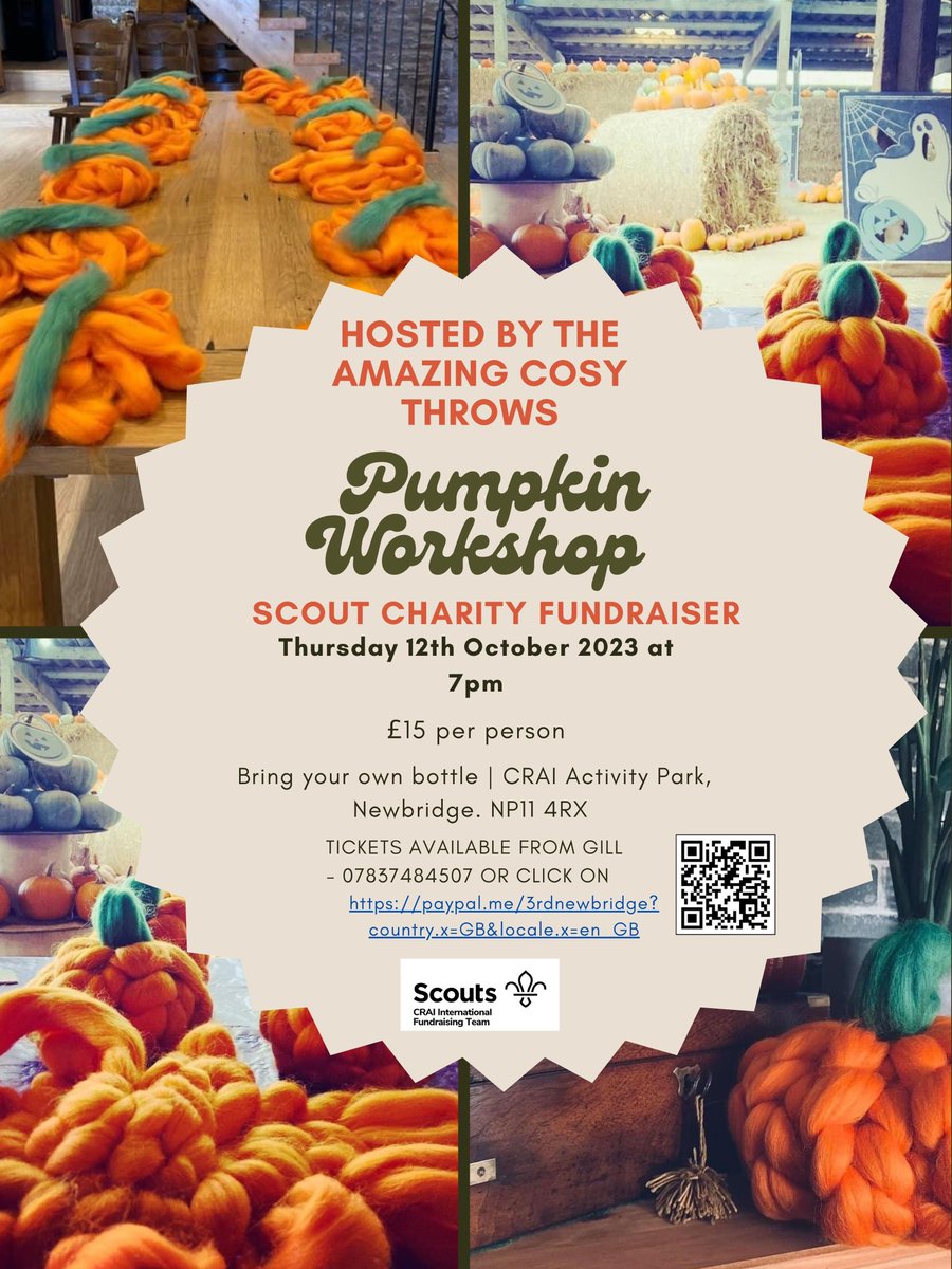 Gillsmith82's tweet photo. Chunky Knit Pumpkin workshop.
Join us for an evening of fundraising, learning to make Pumpkins ready for Halloween.
Bring your favourite tipple, or help yourselves to tea and coffee provided at no extra cost.
Knit and natter with your friends, and make new friends.
£15 per person https://t.co/eG2Ky0uLro