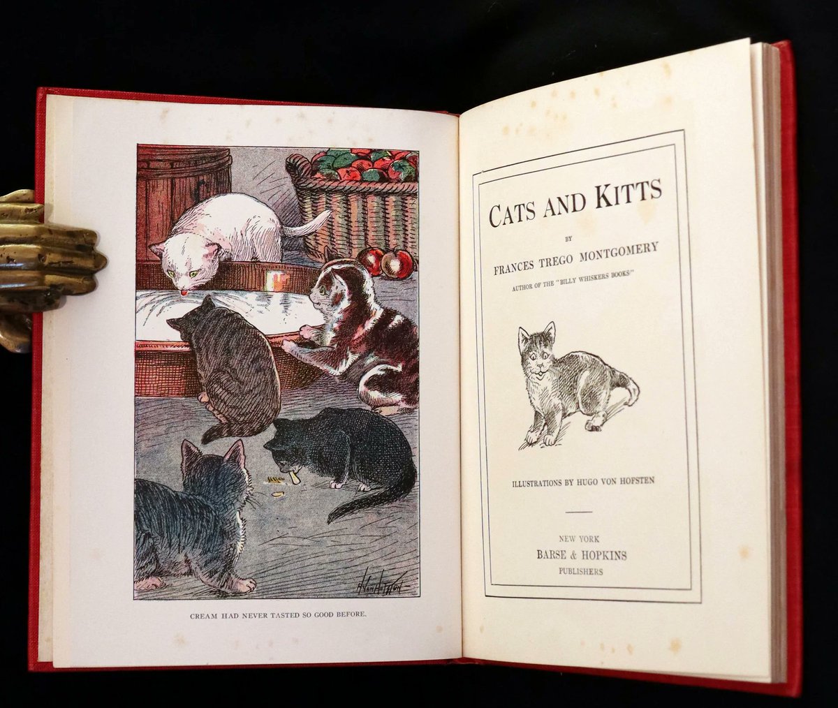 mflibra's tweet image. 1908 Scarce 1stEd with Dust Jacket - Cats and Kitts by Frances Trego Montgomery illustrated by Hugo Von Hofsten.
mflibra.com/products/1908-…

#BookWithASoul #FirstEdition #DustJacket #cats #HugoVonHofsten #illustrated #bookworm #bookstore #booknerd #rarebooks #bibliophile