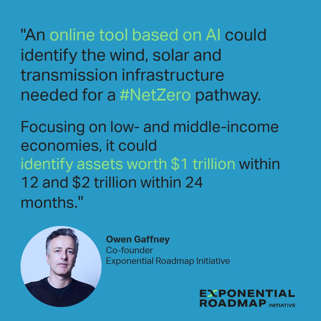 ⚡️Tripling clean energy investment by 2030 will have the single largest impact on reducing greenhouse emissions, says the @IEA’s #NetZeroRoadmap. But we're missing a global pipeline of bankable clean energy projects at this scale. 🚀An AI tool can help: exponentialroadmap.org/ai-clean-energ…