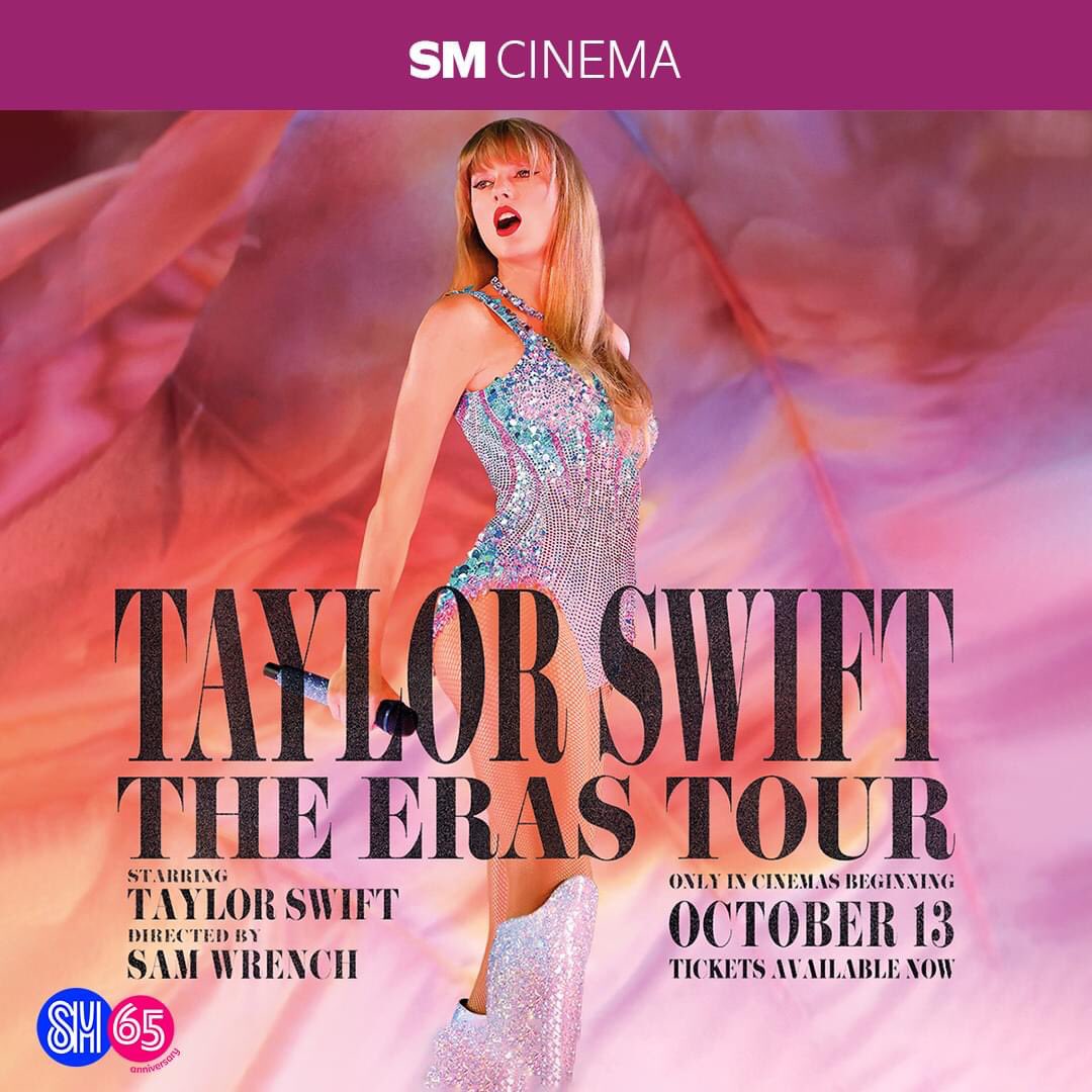 The cultural phenomenon continues on the big screen! ✨🎦

Immerse yourself in this once-in-a-lifetime concert film experience with a breathtaking, cinematic view of the history-making tour 🫶

#TaylorSwift #TheErasTour #TSTheErasTourFilm #TSTheErasTourFilmAtSMCinema #SMCinema