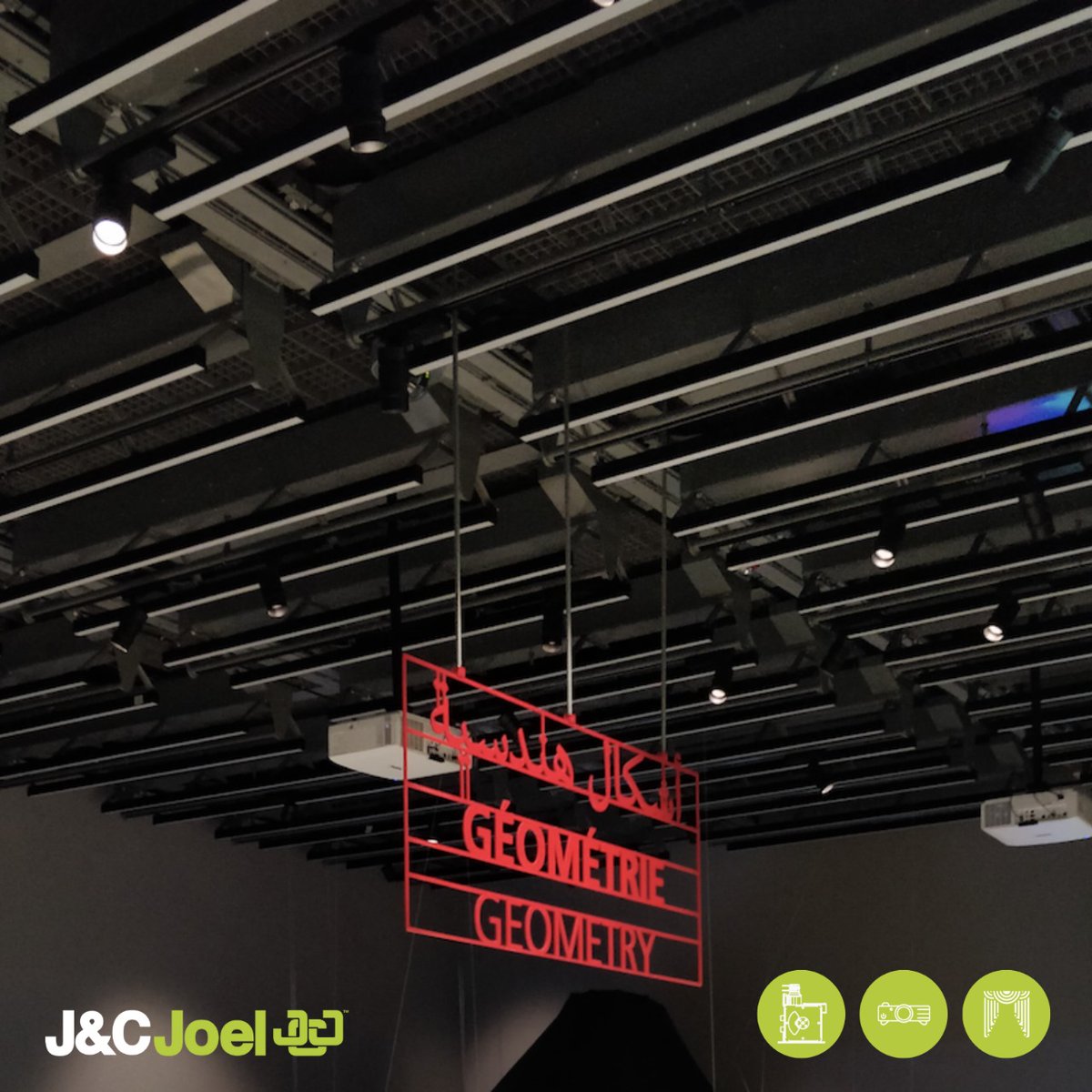 Transforming spaces with J&C Joel solutions! 🔮✨ We used 228 motorized sliding beams, creating a dynamic support platform for projectors and versatile LED lighting. 🎥💡 These wirelessly controlled systems give lighting designers many options.🚀 #mechanical #bespokedrapery