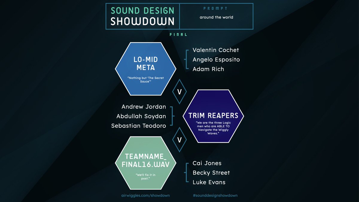 LukeEvansAudio's tweet photo. Still can't believe we're in the finals, it has been such a fun competition to be apart of!
It's been great to work with @BeckySAudio and @Caijonesaudio
#sounddesignshowdown https://t.co/yuhF07bZhs