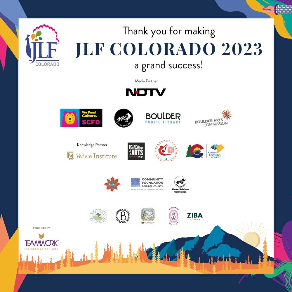 We thank all the speakers, artistes, partners and our wonderful audience for coming together to ensure the success of the 9th edition of JLF Colorado! We look forward to seeing you again next year! #jlfinternational #jlflitfest #jlfcolorado
