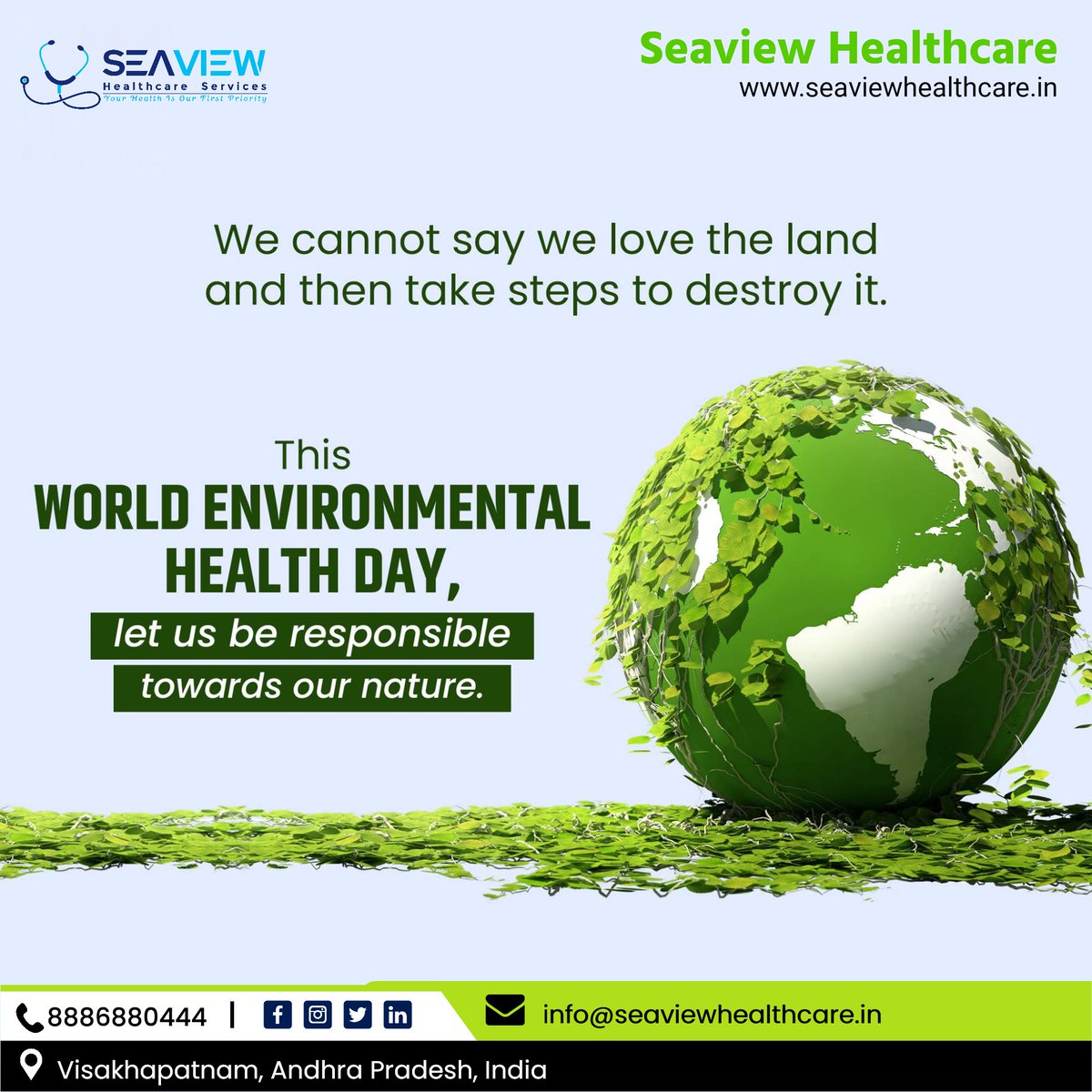 Seaview Healthcare (@seaviewhealth) on Twitter photo The theme of World Environmental Health Day 2023 is "Global Environmental Public Health: Standing up to protect everyone's Health each and every day."
.
.
#worldenvironmentday #environment #nature #environmentday #gogreen #earth #world #india
.
Follow us <a href="/SeaviewHealth/">Seaview Healthcare</a> The theme of World Environmental Health Day 2023 is "Global Environmental Public Health: Standing up to protect everyone's Health each and every day."
.
.
#worldenvironmentday #environment #nature #environmentday #gogreen #earth #world #india
.
Follow us <a href="/SeaviewHealth/">Seaview Healthcare</a>