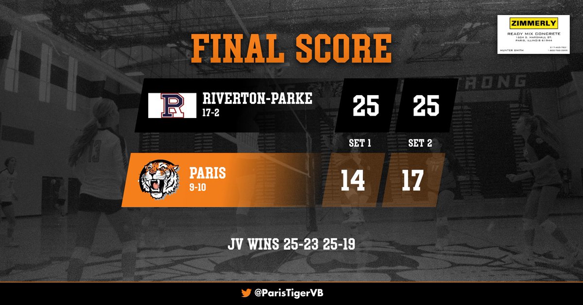 ParisTigerVB's tweet image. Results from last night against a tough Riverton Parke team

@ParisAthletics @Prairiepress @IHSAScoreZone @little_illini @witysports