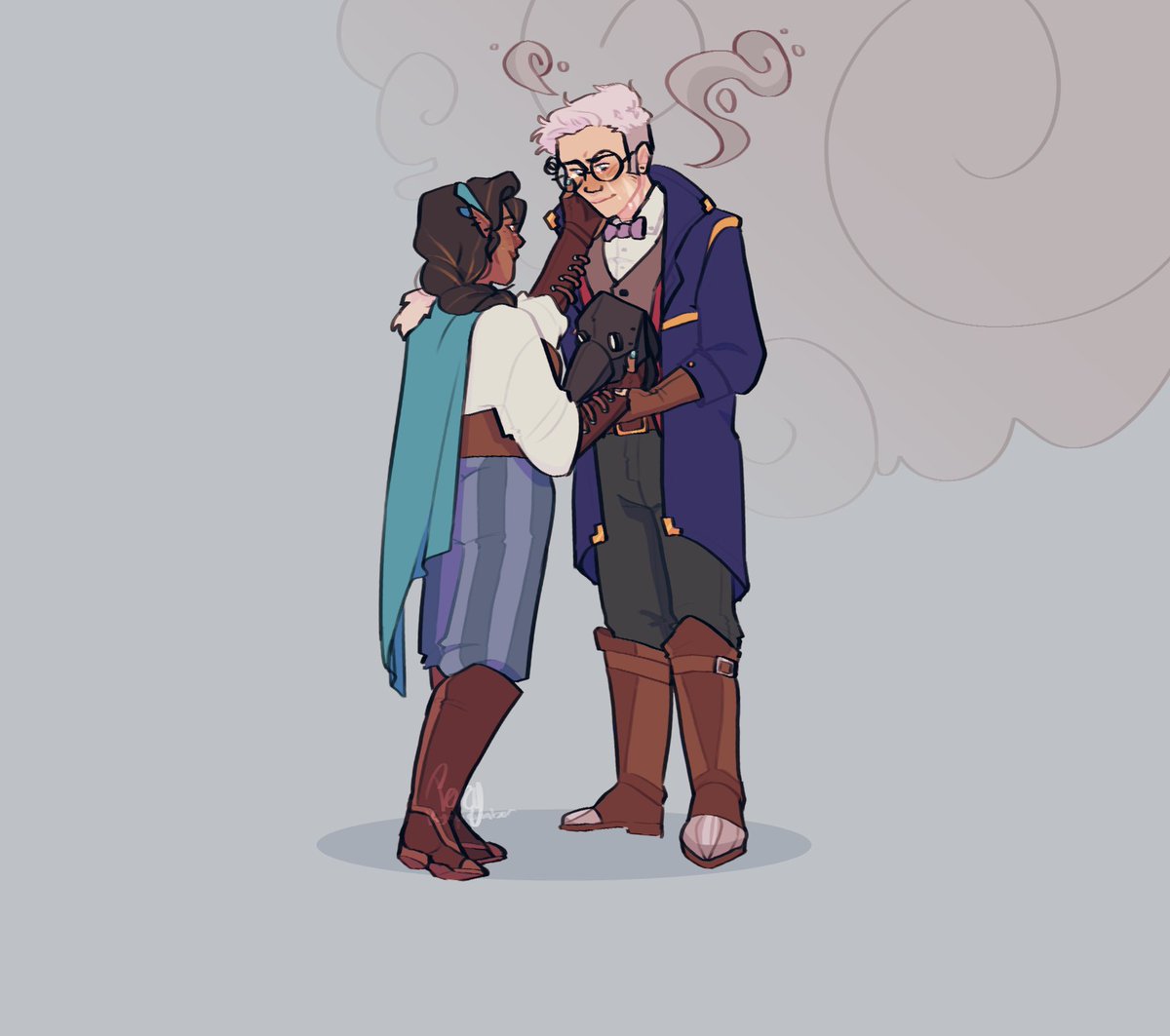 kyuupcumber's tweet photo. "Darling, take the mask off." 

#CriticalRoleArt #CriticalRole #percahliaweek #percahlia https://t.co/DlDvpT28jf