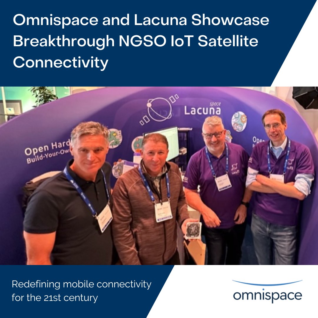 📰 📣 Exciting news: Together with <a href="/viasat/">Viasat</a> and <a href="/lacuna_space/">Lacuna Space</a>, we have demonstrated breakthrough NGSO #IoT satellite connectivity which could pave the way for a range of IoT and direct-to-device (#D2D) satellite services. 

Read more: omnispace.com/omnispace-and-…