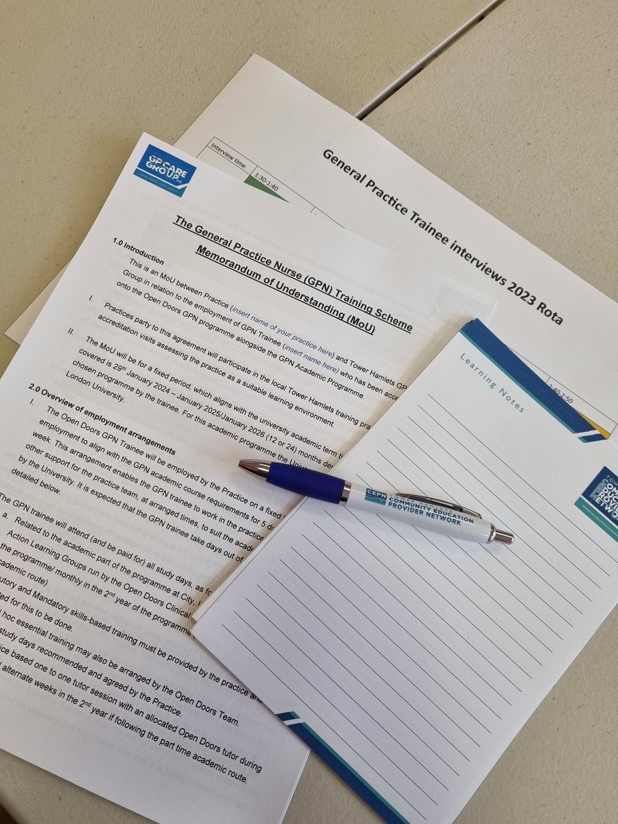 Ready for today's  speed dating recruitment event. Excited to meet the new General Practice Nurse trainees.