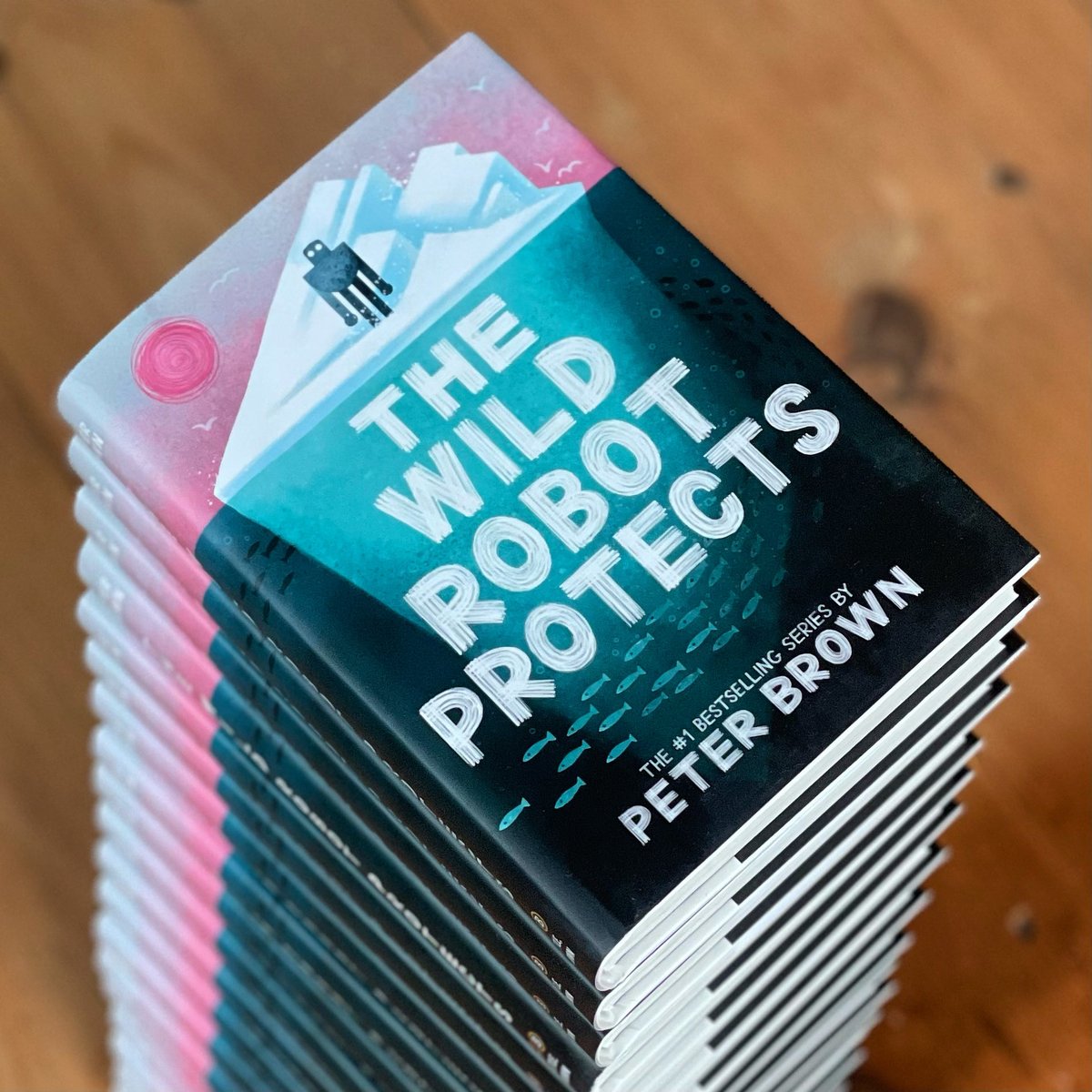 Happy Book Birthday to THE WILD ROBOT PROTECTS! I hope to see you at one of my public events in Houston TX, Salt Lake UT, Hillsboro OR, Seattle WA, Princeton NJ, Farmville VA, Toronto ON or Portland ME. Click this link for more info: peterbrownstudio.com/event-schedule/