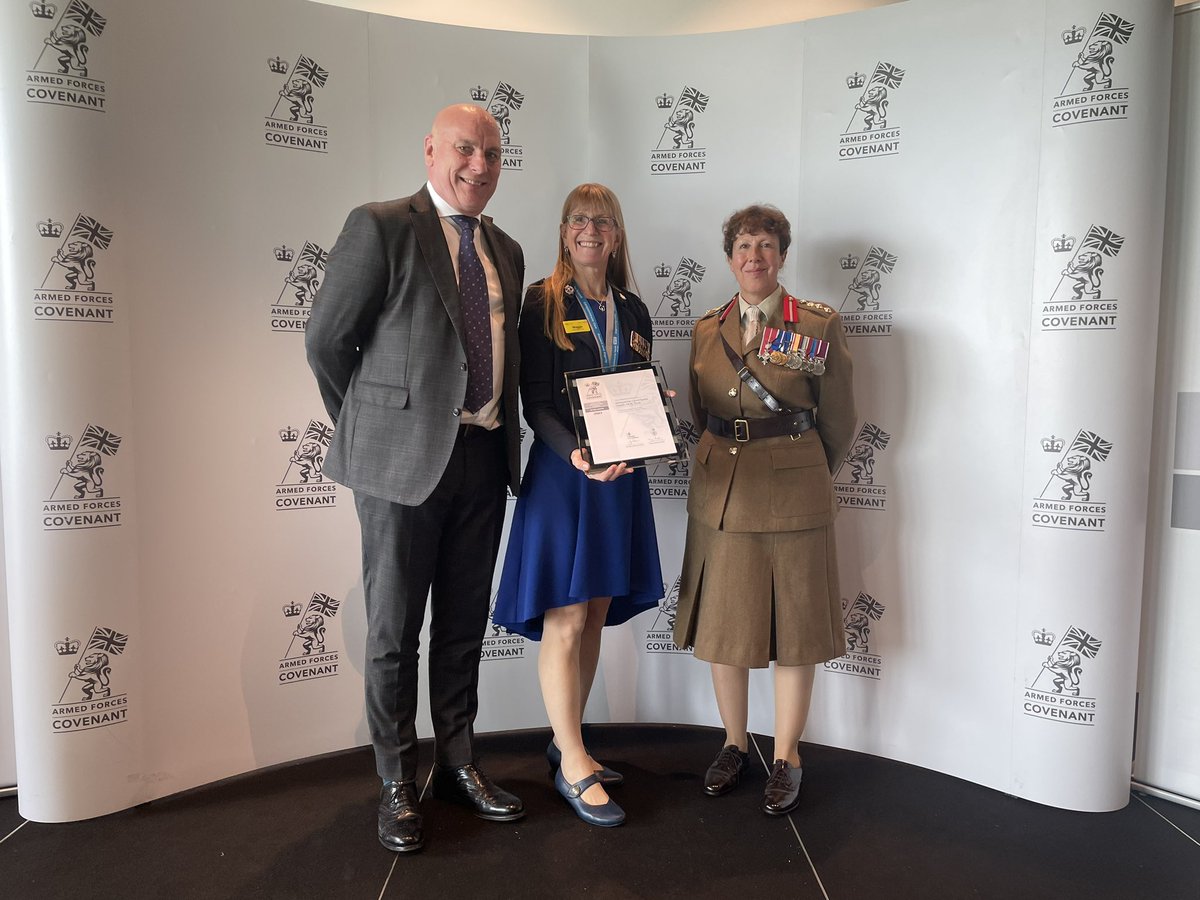 Proud to be representing <a href="/ShropCommHealth/">Shropshire Community Health</a> with <a href="/MaggieDurrant/">Maggie Durrant RRC</a> in receiving the Silver Award of the Armed Forces Covenant EmployeeRecognition Scheme #silverERS23